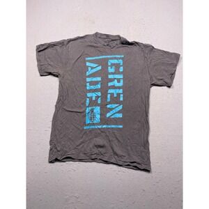 Grenade T Shirt Cotton Blend Grey Blue Graphic Large Mens